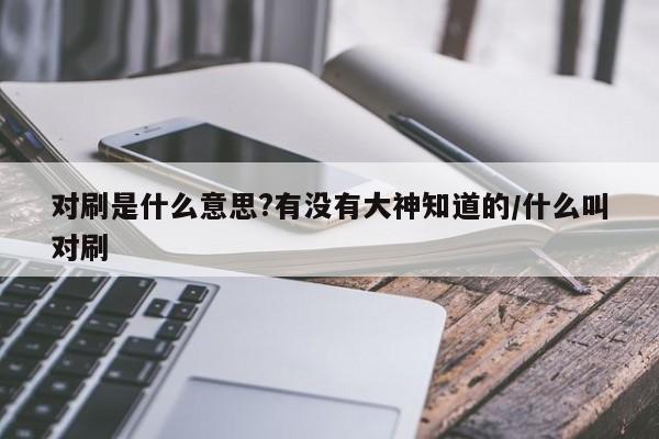 对刷是什么意思?有没有大神知道的/什么叫对刷
